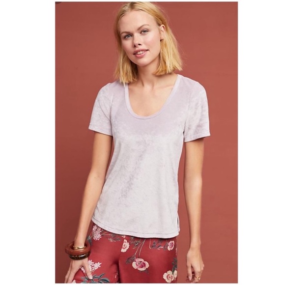 Anthropologie Tops - Anthropologie Crushed Velvet Pure + Good Tee